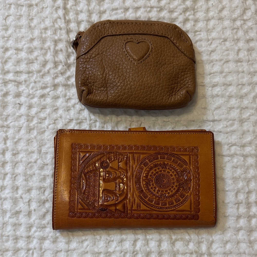 Brighton Brown and Tan Leather Wallet Set